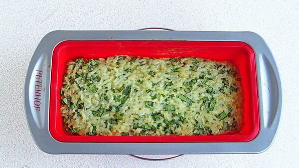 рисовая запеканка с зеленым луком