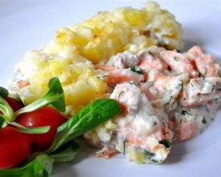 Рыбная запеканка сливочная