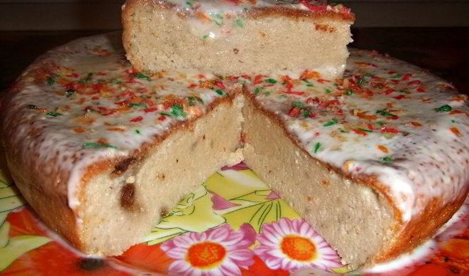 Творожная запеканка с бананом в мультиварке