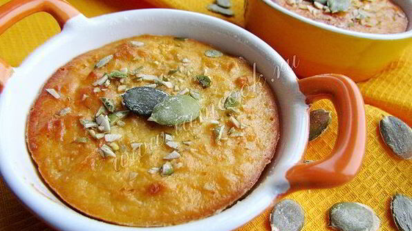 творожная запеканка с яблоком и тыквой