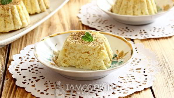 творожная запеканка с яблоком в микроволновке