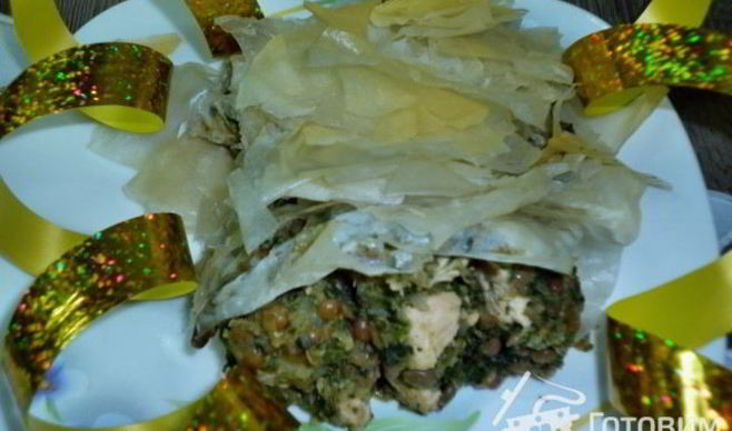 Запеканка Чече-кура под фило-одеялом