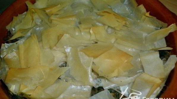 запеканка чече-кура под фило-одеялом