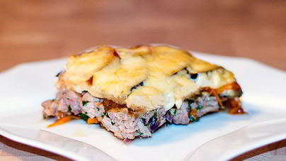 Запеканка из баклажанов с мясным фаршем