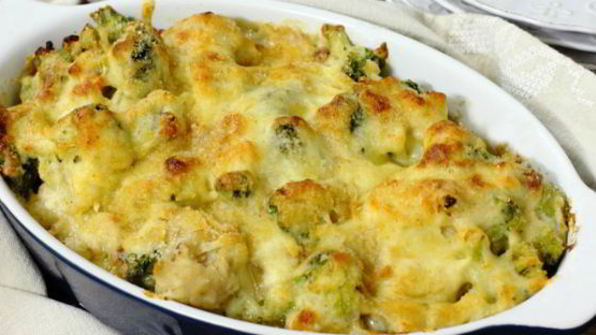запеканка из брокколи и цветной капусты