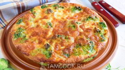 Запеканка из брокколи с сыром и яйцами