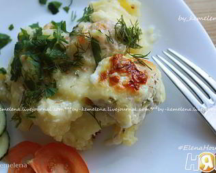 Запеканка из фрикаделек в молочном соусе