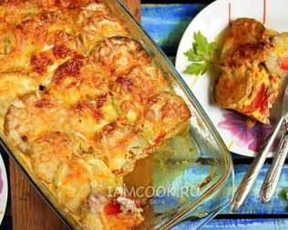 Запеканка из кабачков с фаршем