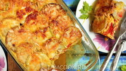 Запеканка из кабачков с фаршем
