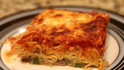 Запеканка из макарон с фаршем