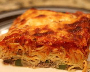 Запеканка из макарон с фаршем