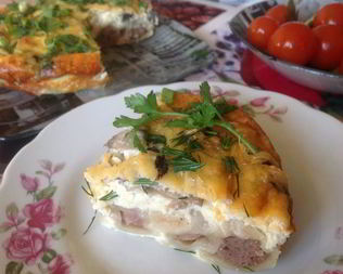 Запеканка из пельменей