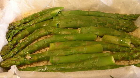 запеканкa из риса и спаржи