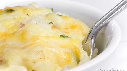 Запеканка из трески и картофельного пюре