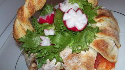 Запеканка Корзина с цветами