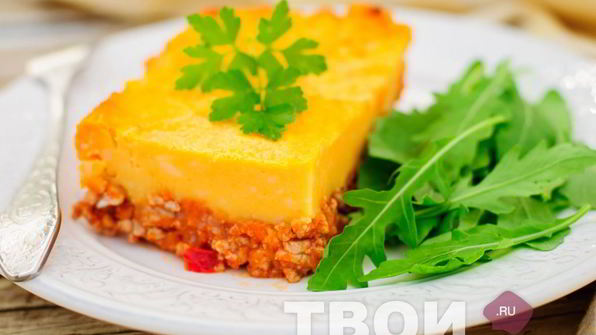 запеканка с фаршем и картофелем