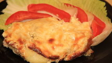 Запеканка с фаршем и картофельным пюре
