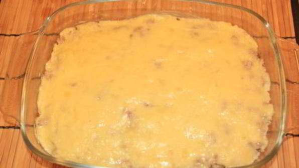 запеканка с фаршем и картофельным пюре