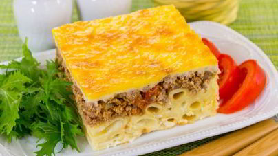 Запеканка с фаршем и макаронами