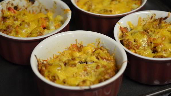 запеканка с говядиной и сыром чеддер