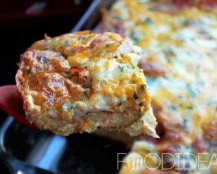 Запеканка с ветчиной и сыром