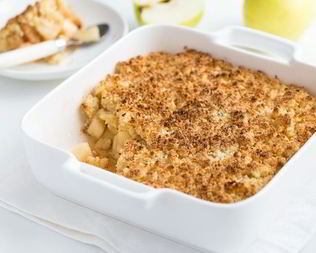 Запеканка с яблоками и овсянкой