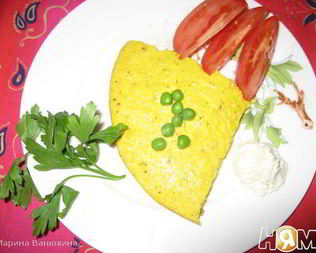 Запеканка творожно-овощная Тыква и горошек