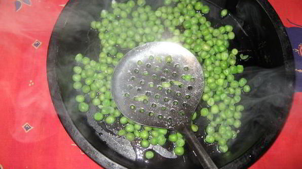 запеканка творожно-овощная тыква и горошек