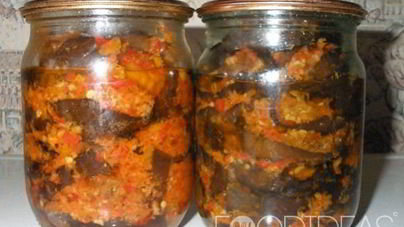 Баклажаны с шампиньонами на зиму