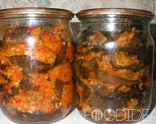 Баклажаны с шампиньонами на зиму
