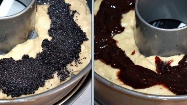 сдобный венок с маком и сливовым джемом