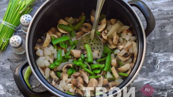 фасоль с грибами на зиму