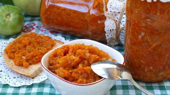 икра из зеленых помидоров на зиму