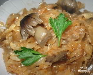 Капуста с грибами на зиму