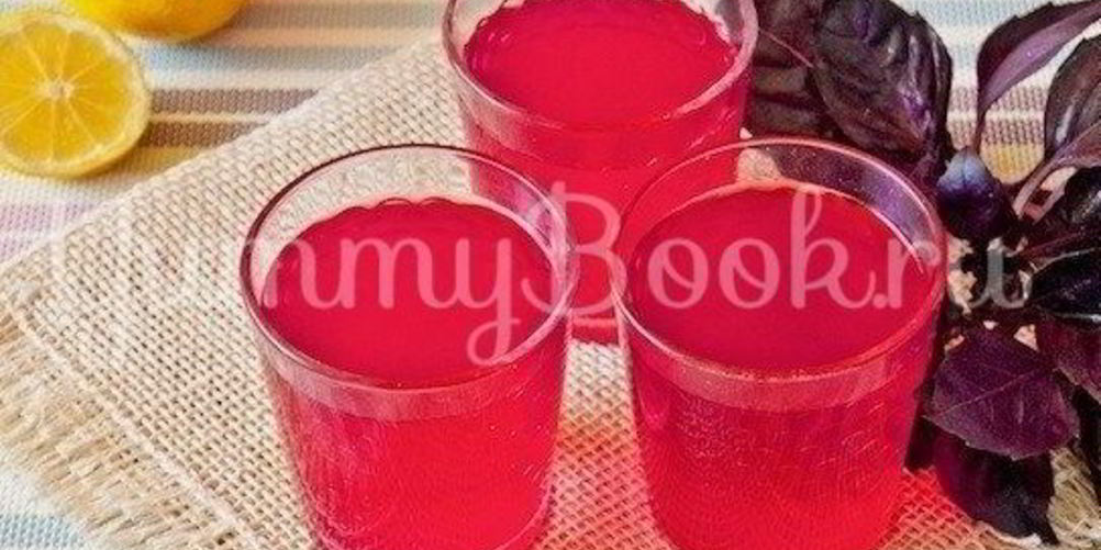 Рецепт компот из базилика и лимона