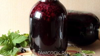Компот из черной смородины на зиму