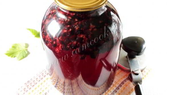 компот из черной смородины на зиму