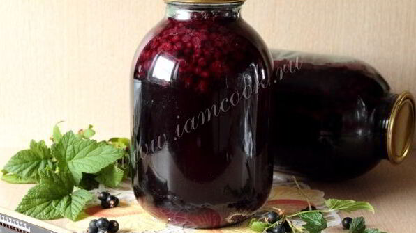 компот из черной смородины на зиму