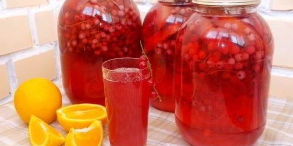 Рецепт компот из красной смородины с апельсином