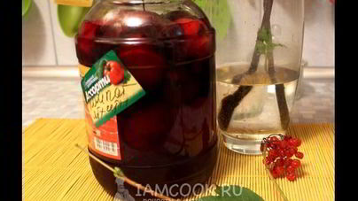 Компот из ранеток и черноплодки на зиму