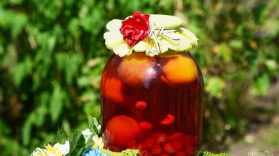 Компот из вишни и малины