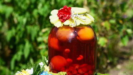 Компот из вишни и малины