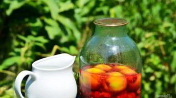 компот из вишни и малины