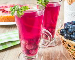 Виноградный компот с мятой