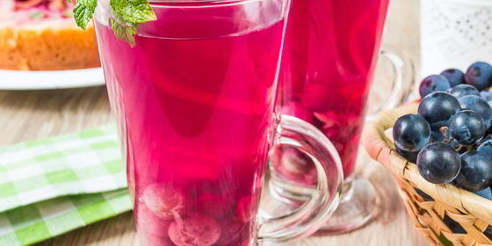 Рецепт виноградный компот с мятой