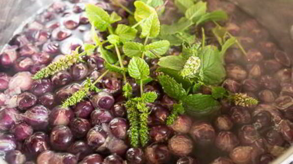 виноградный компот с мятой