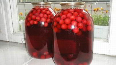 Вишневый компот в банке