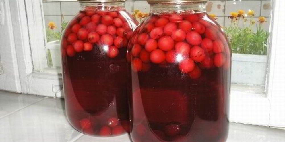 Рецепт вишневый компот в банке