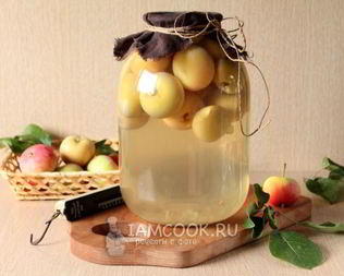 Яблочный компот на зиму