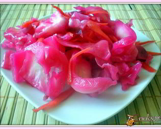 Быстро маринованная капуста Розовый закат